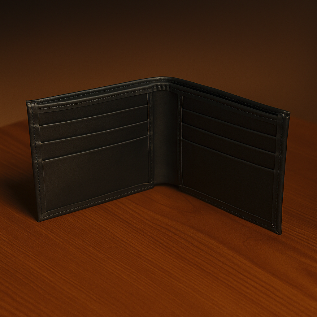 BILLETERA DE CUERO VACUNO FURIOSO - BETA CLASSIC - NEGRO