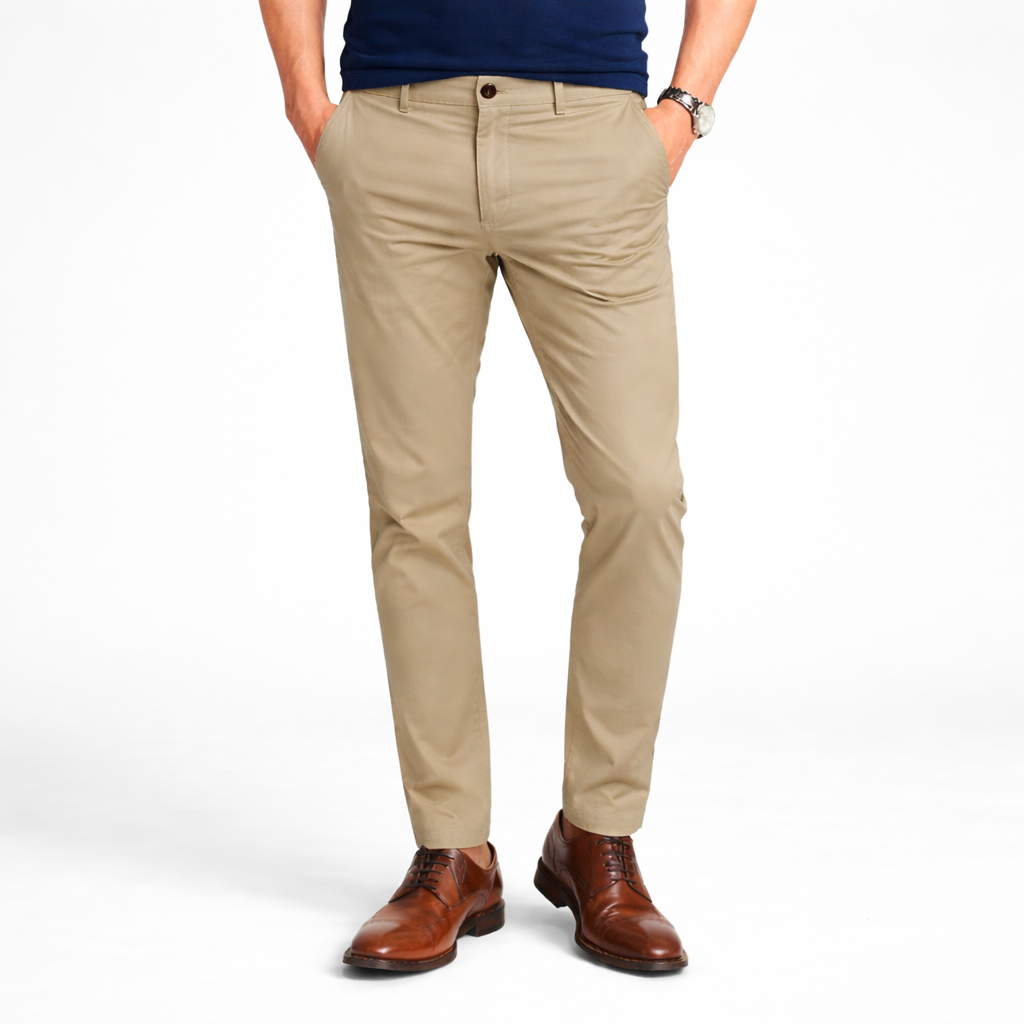 PANTALON SPORT ELEGANTE - KHAKI CLARO - REGULAR FIT RL