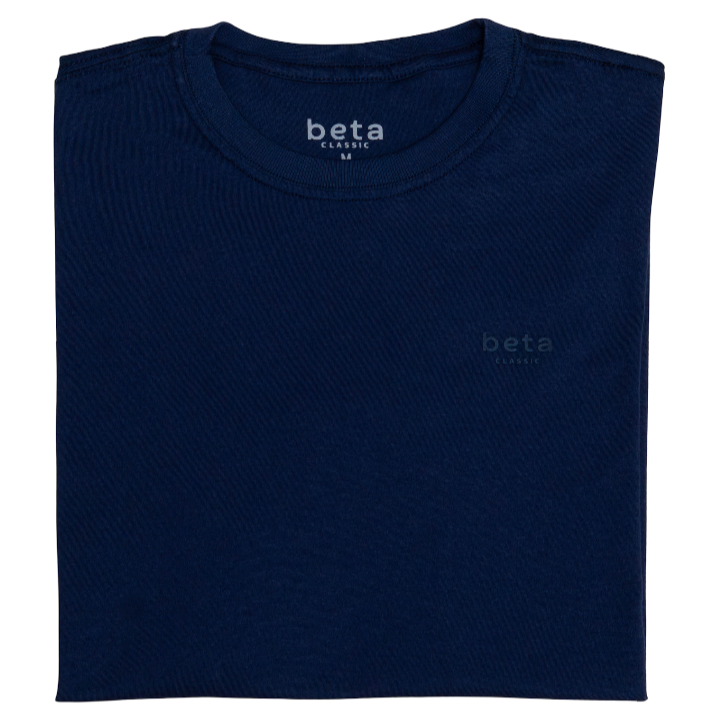 REMERA BASICA - BETA CLASSIC - MINIMALISTA - AZUL MARINO D1