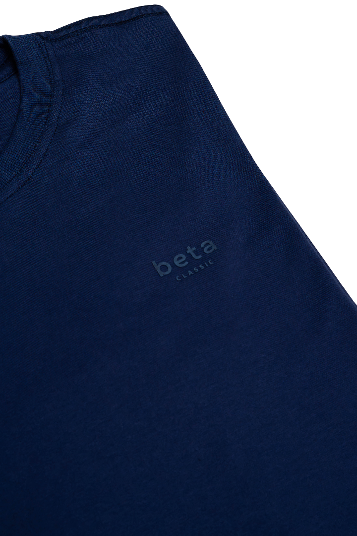 REMERA BASICA - BETA CLASSIC - MINIMALISTA - AZUL MARINO D1