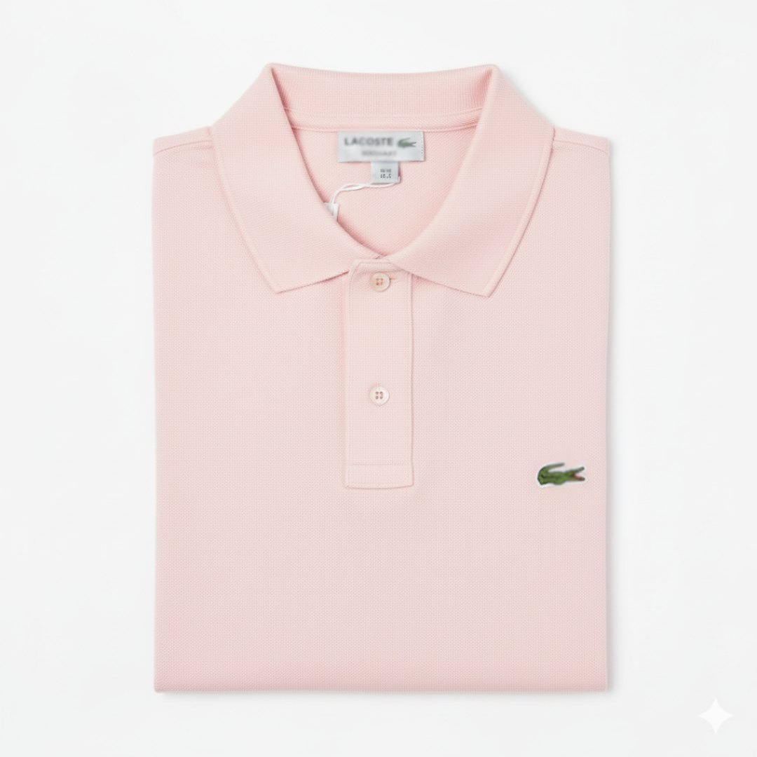 REMERA ESTILO POLO - ROSA - LOGO TRADICIONAL LC