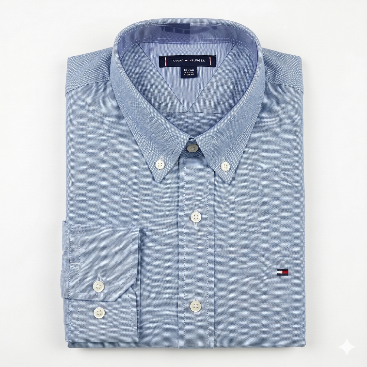 CAMISA OXFORD - CELESTE JEANS - LOGO COLORIDO TRADICIONAL TH