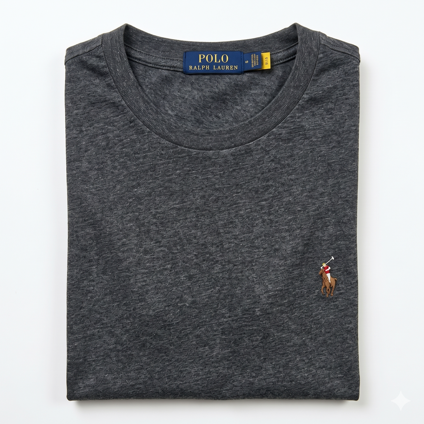 REMERA BASICA CLASICA - GRIS OSCURO - LOGO TRADICIONAL - RL