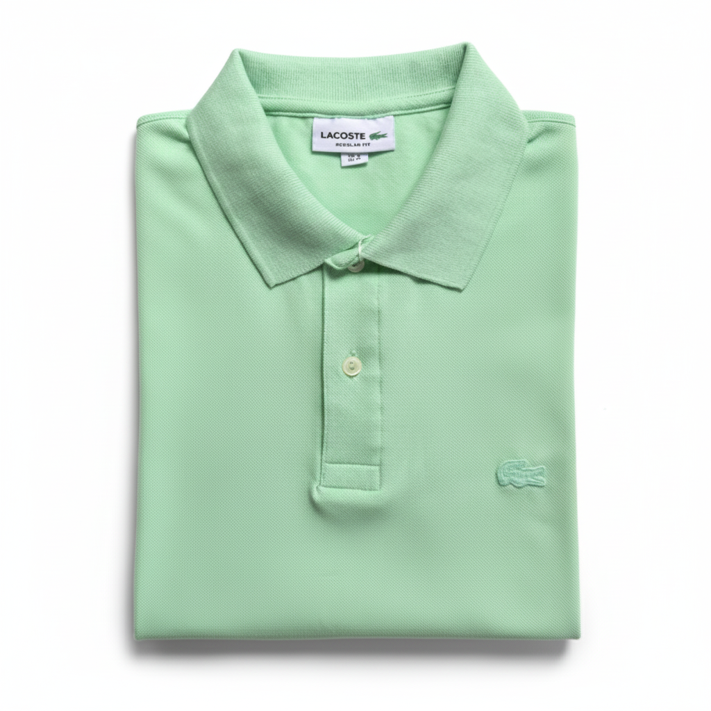 REMERA ESTILO POLO - VERDE AGUA - LOGO BORDADO LC