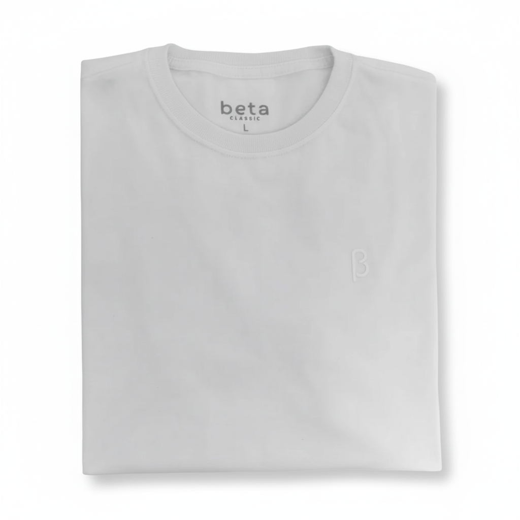 REMERA BASICA - BETA CLASSIC - MINIMALISTA - BLANCO