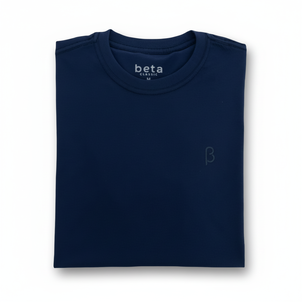 REMERA BASICA - BETA CLASSIC - MINIMALISTA - AZUL MARINO