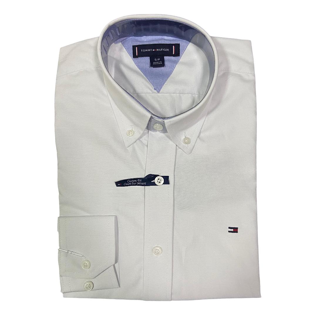 CAMISA OXFORD - BLANCO - LOGO COLORIDO TRADICIONAL TH