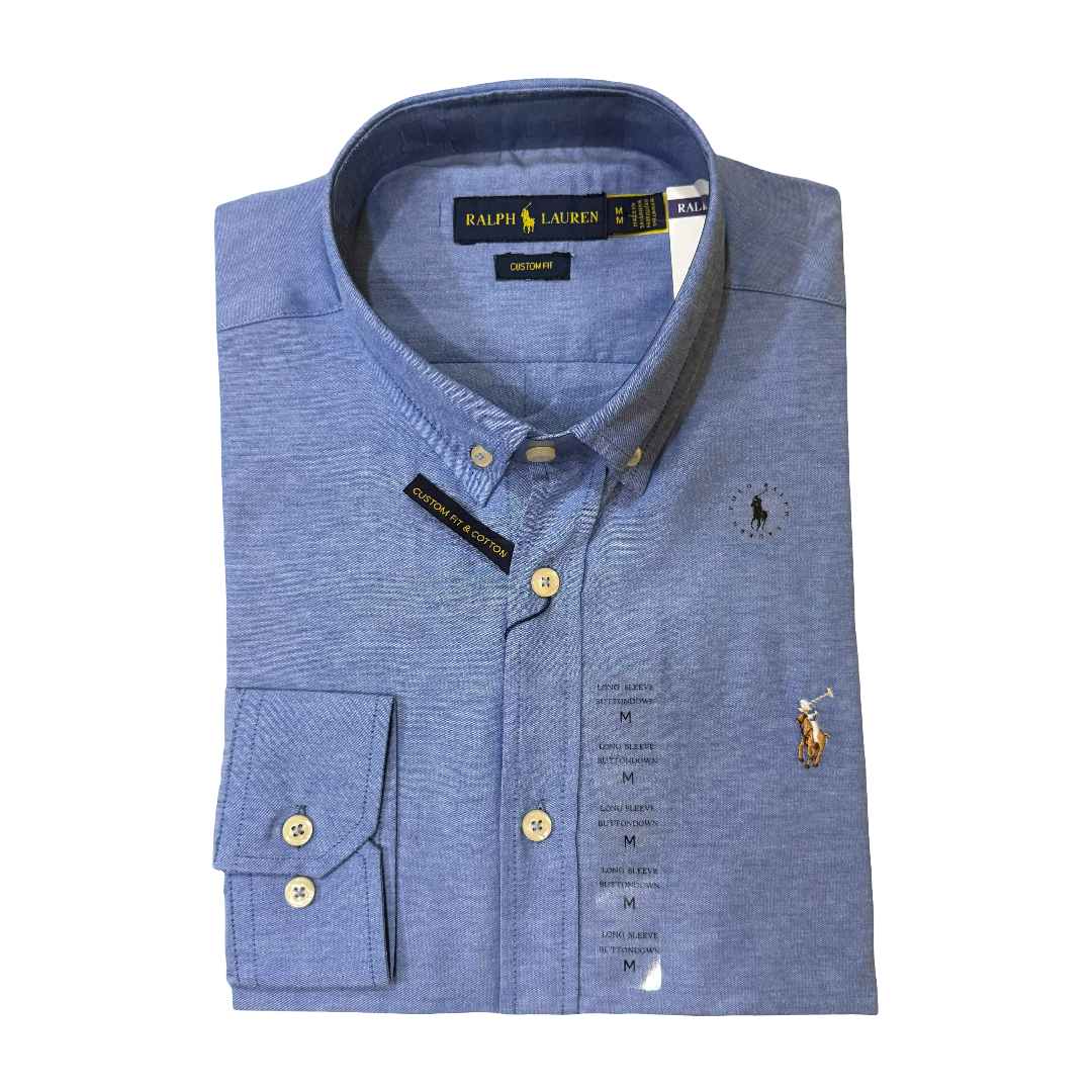 CAMISA TRICOLINI - CELESTE JEANS - LOGO COLORIDO RL