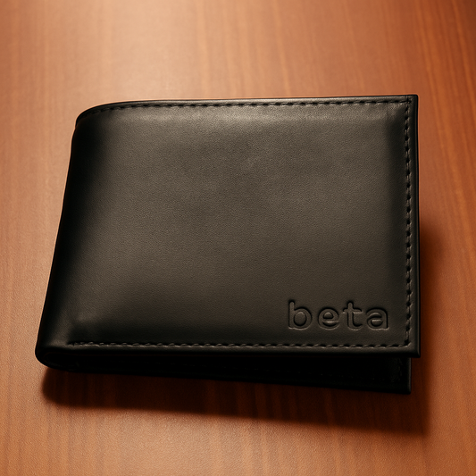 BILLETERA DE CUERO VACUNO FURIOSO - BETA CLASSIC - NEGRO
