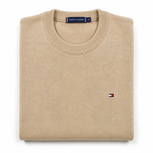 SUETER DE HILO - BEIGE CLARO - TEXTURIZADO TH