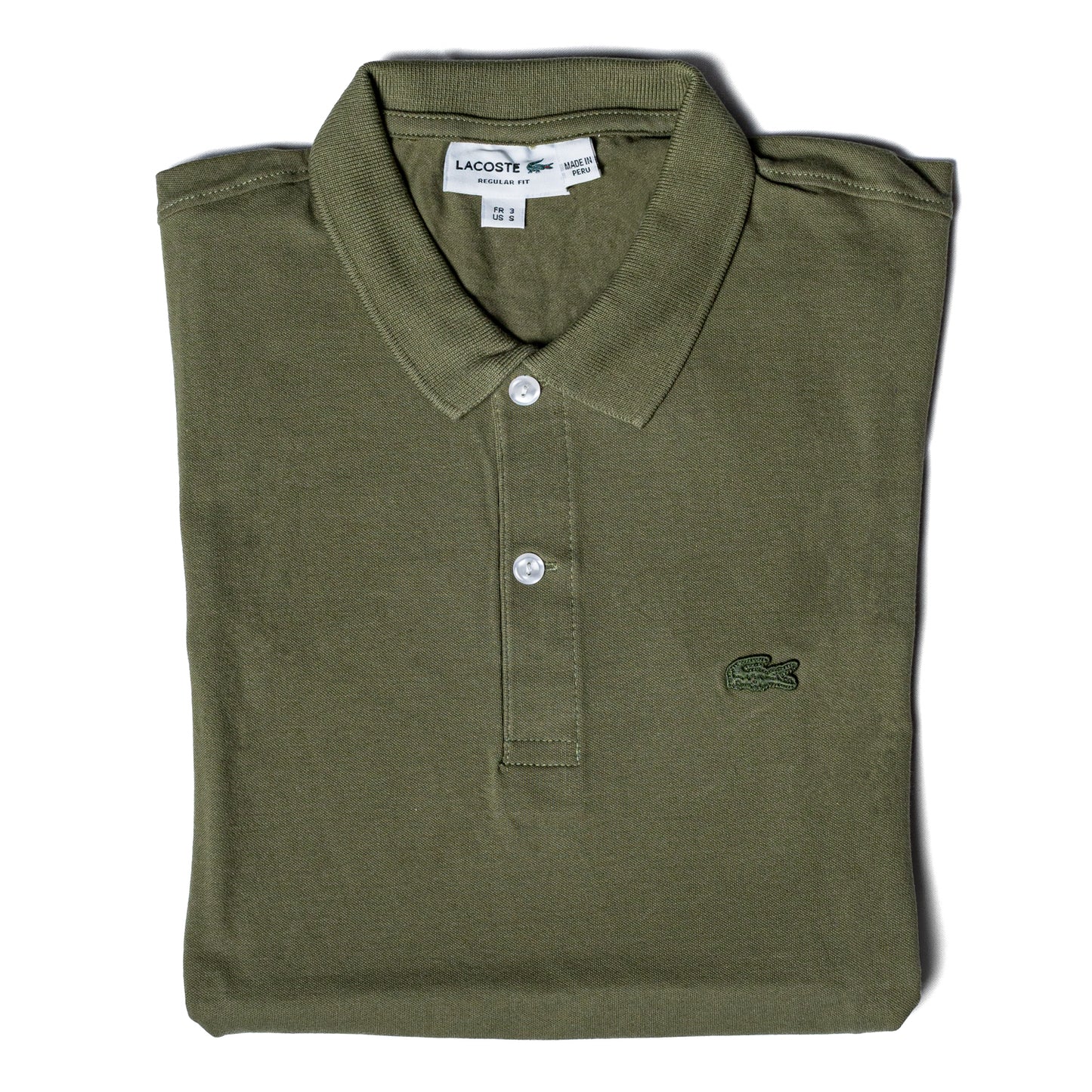REMERA ESTILO POLO - VERDE MUSGO - LOGO BORDADO LC
