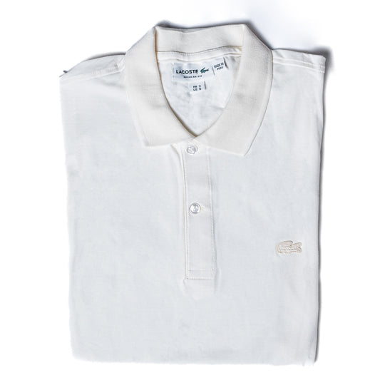 POLO PREMIUM - BLANCO CREMA - LOGO BORDADO LC
