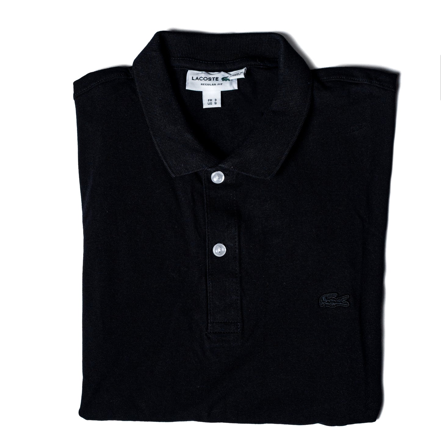 POLO PREMIUM - NEGRO - LOGO BORDADO LC