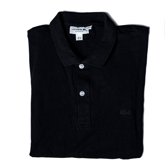 POLO PREMIUM - NEGRO - LOGO BORDADO LC