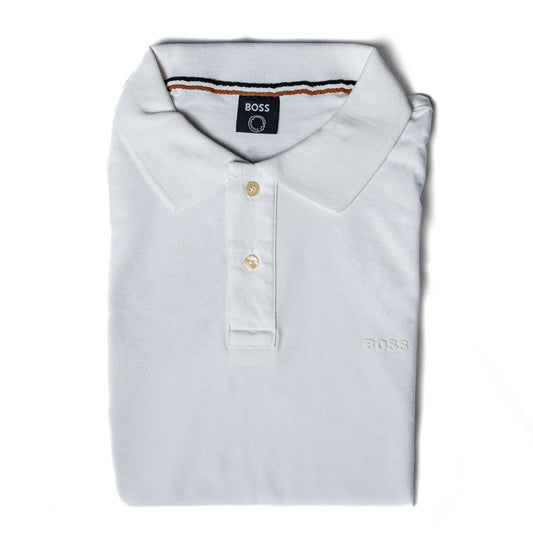 POLO PREMIUM - BLANCO CREMA - LOGO ENGOMADO HB