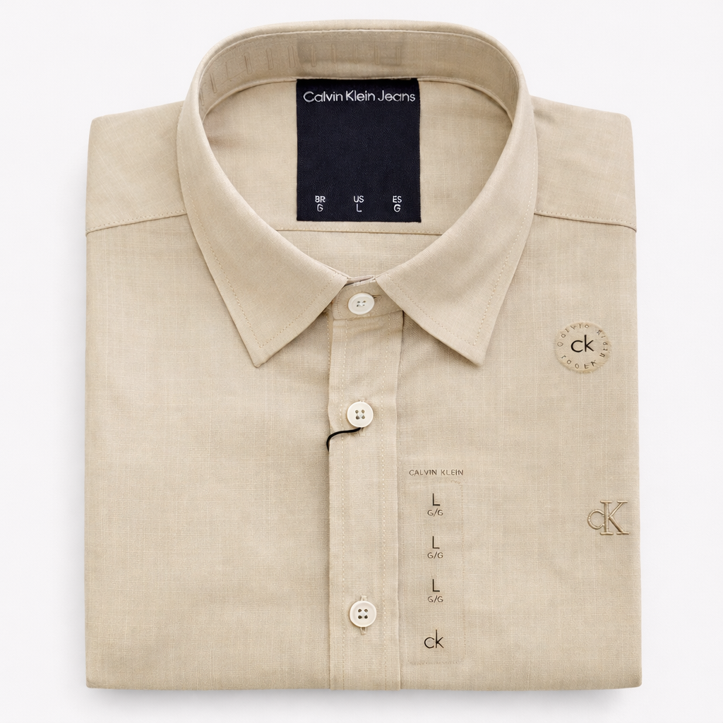 CAMISA LINO - BEIGE - CKL