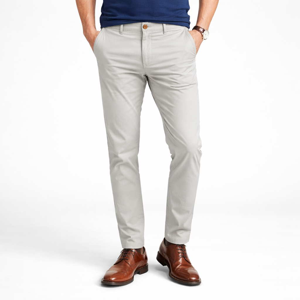 PANTALON SPORT ELEGANTE -  GRIS CLARO - REGULAR FIT RL