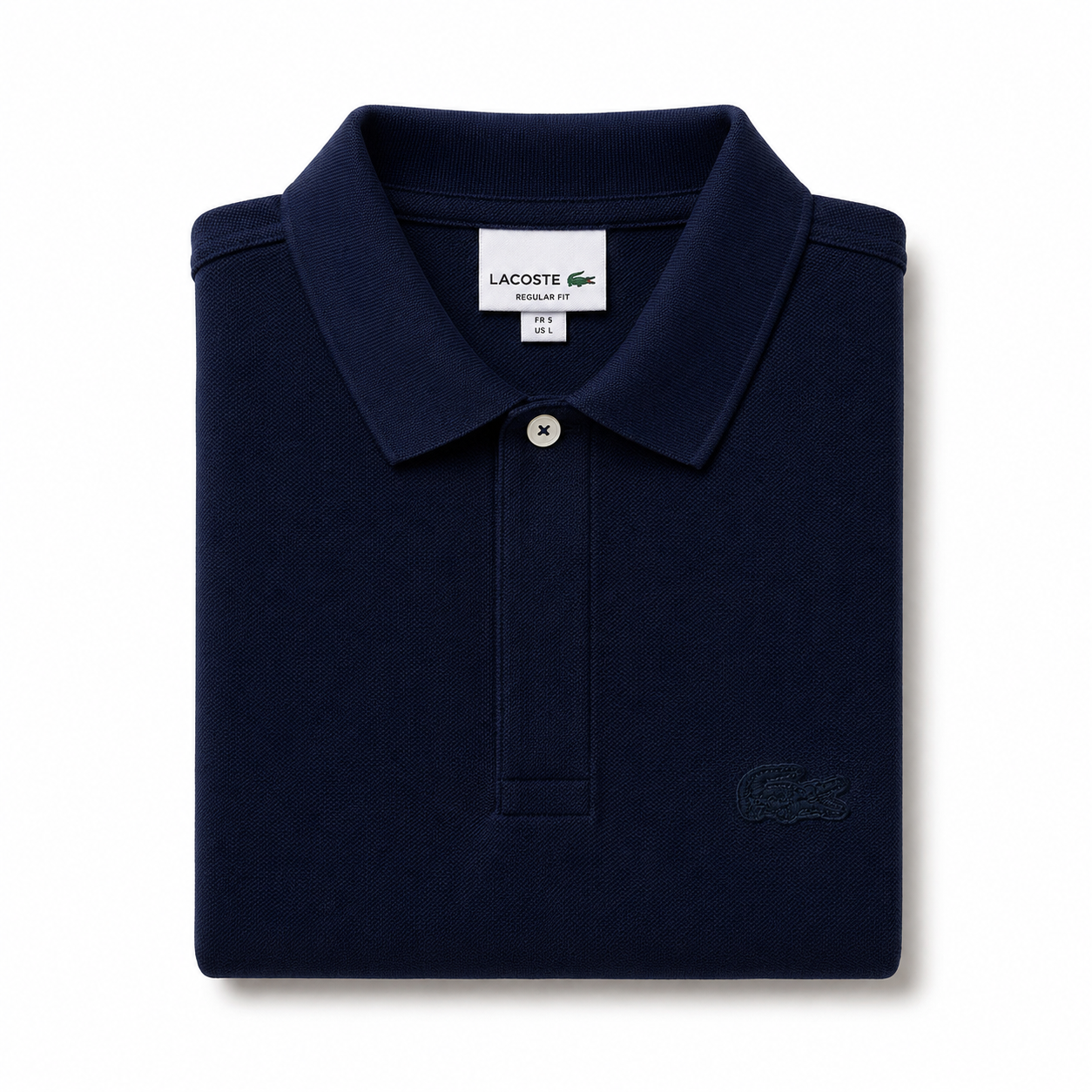 REMERA ESTILO POLO - AZUL MARINO  - LOGO BORDADO LC D1