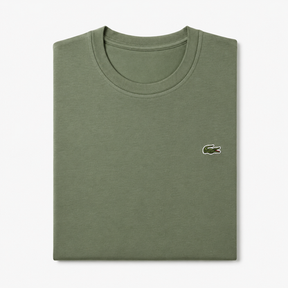 REMERA BASICA CLASICA - VERDE MUSGO - LOGO TRADICIONAL - LC