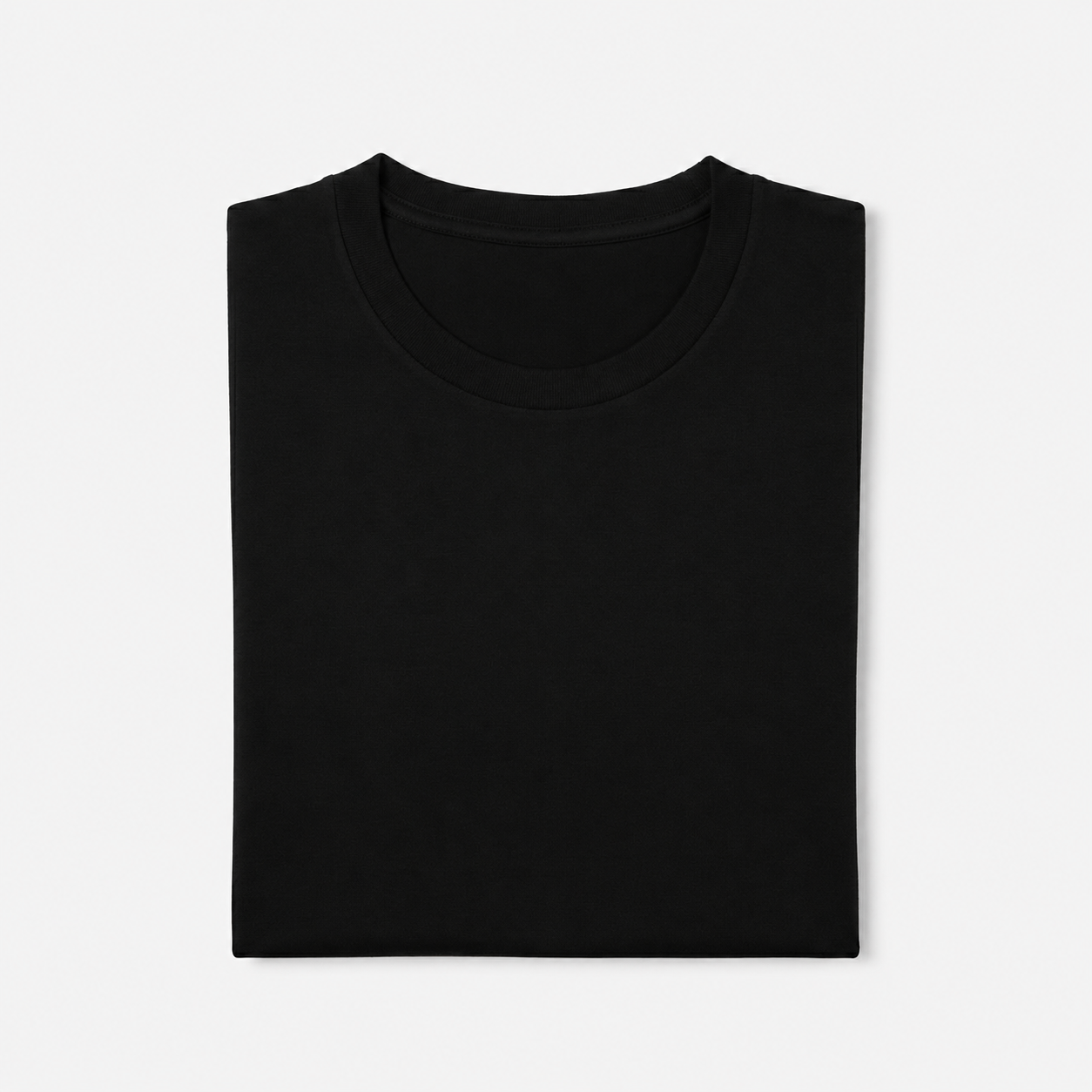 REMERA BASICA CLASICA - NEGRO - LOGO TRADICIONAL - LC