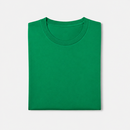 REMERA BASICA CLASICA - VERDE - LOGO TRADICIONAL - LC