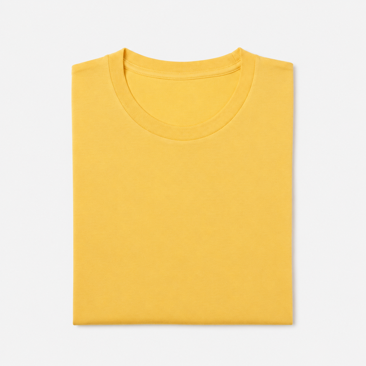 REMERA BASICA CLASICA - AMARILLO - LOGO TRADICIONAL - LC