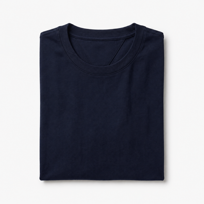 REMERA BASICA CLASICA - AZUL MARINO - LOGO TRADICIONAL - TH