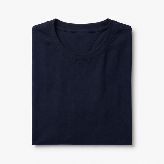 REMERA BASICA CLASICA - AZUL MARINO - LOGO TRADICIONAL - TH