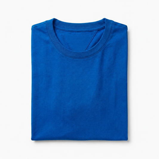REMERA BASICA CLASICA - AZUL ELECTRICO - LOGO TRADICIONAL - TH