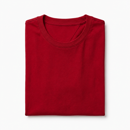 REMERA BASICA CLASICA - ROJO- LOGO TRADICIONAL - TH