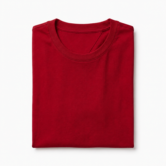 REMERA BASICA CLASICA - ROJO- LOGO TRADICIONAL - TH
