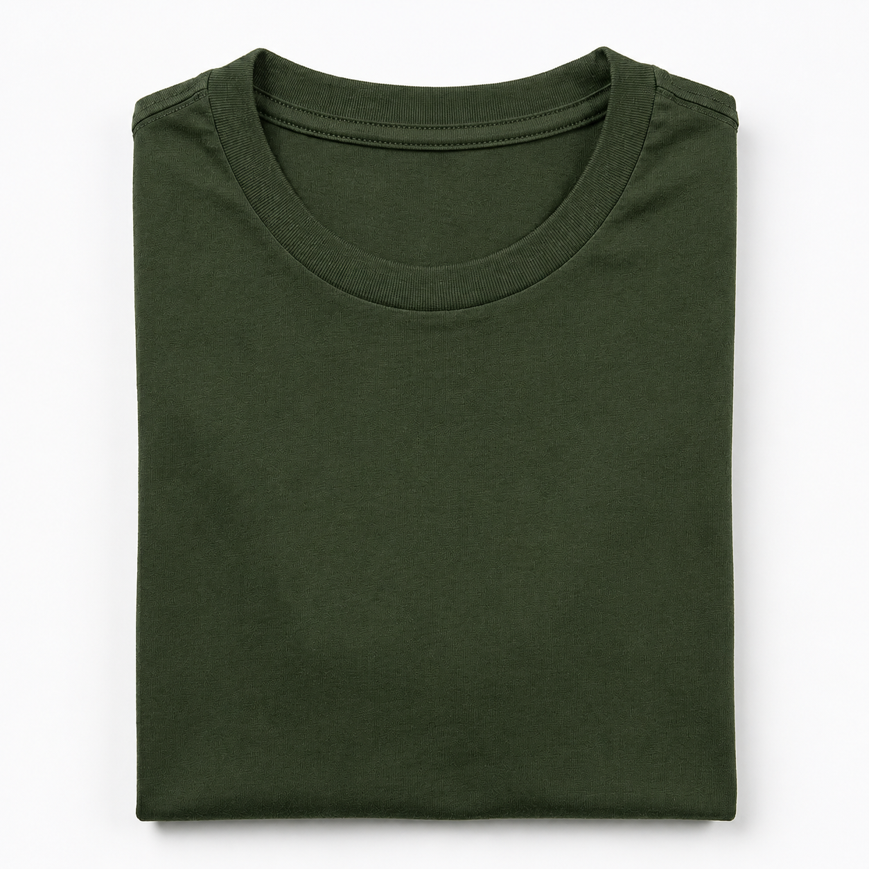 REMERA BASICA CLASICA - VERDE MATE - LOGO TRADICIONAL - RL MON