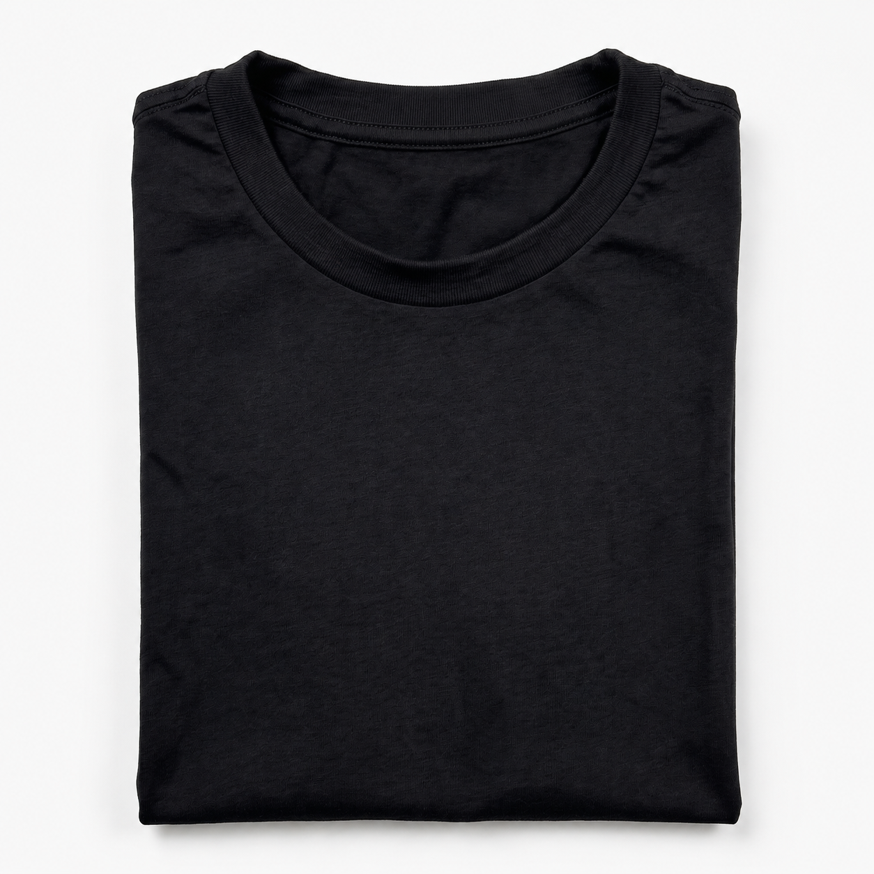 REMERA BASICA CLASICA - NEGRO - LOGO TRADICIONAL - RL