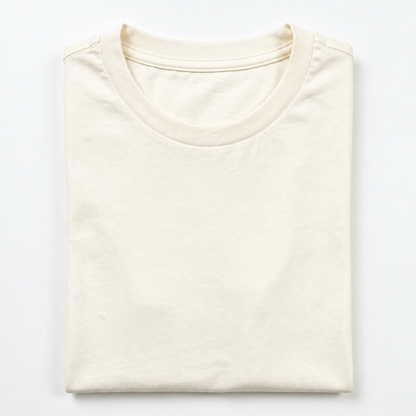 REMERA BASICA CLASICA - BLANCO PERLA - LOGO TRADICIONAL - RL