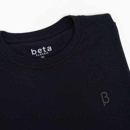 REMERA BASICA - BETA CLASSIC - MINIMALISTA - NEGRO