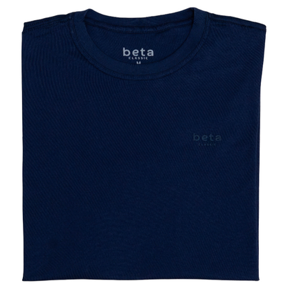 REMERA BASICA - BETA CLASSIC - MINIMALISTA - AZUL MARINO D1