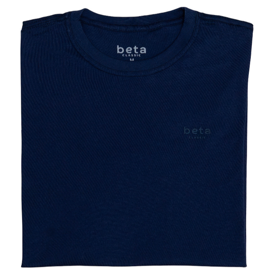 REMERA BASICA - BETA CLASSIC - MINIMALISTA - AZUL MARINO D1