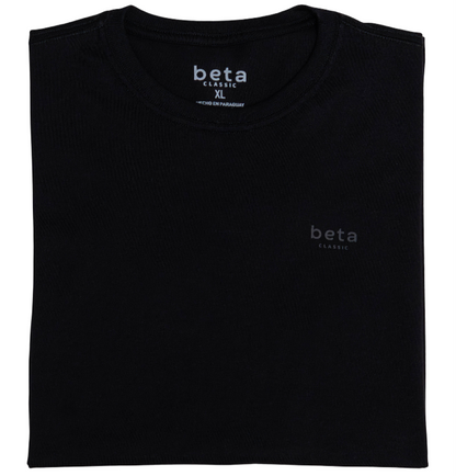 REMERA BASICA - BETA CLASSIC - MINIMALISTA - NEGRO D1