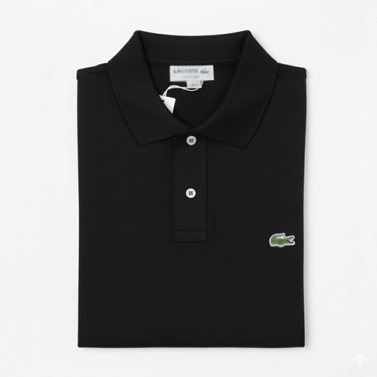 REMERA ESTILO POLO - NEGRO - LOGO TRADICIONAL LC
