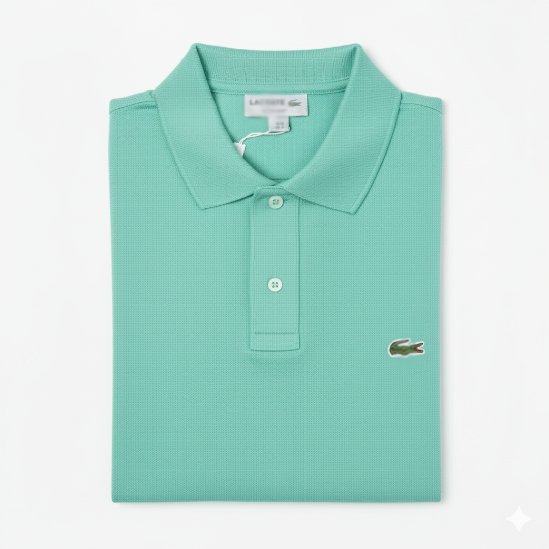 REMERA ESTILO POLO - VERDE AGUA - LOGO TRADICIONAL LC