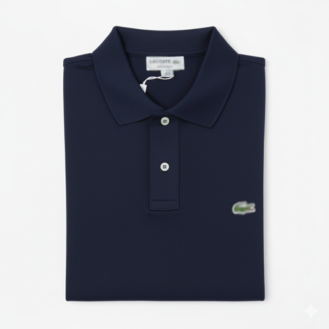REMERA ESTILO POLO - AZUL MARINO - LOGO TRADICIONAL LC