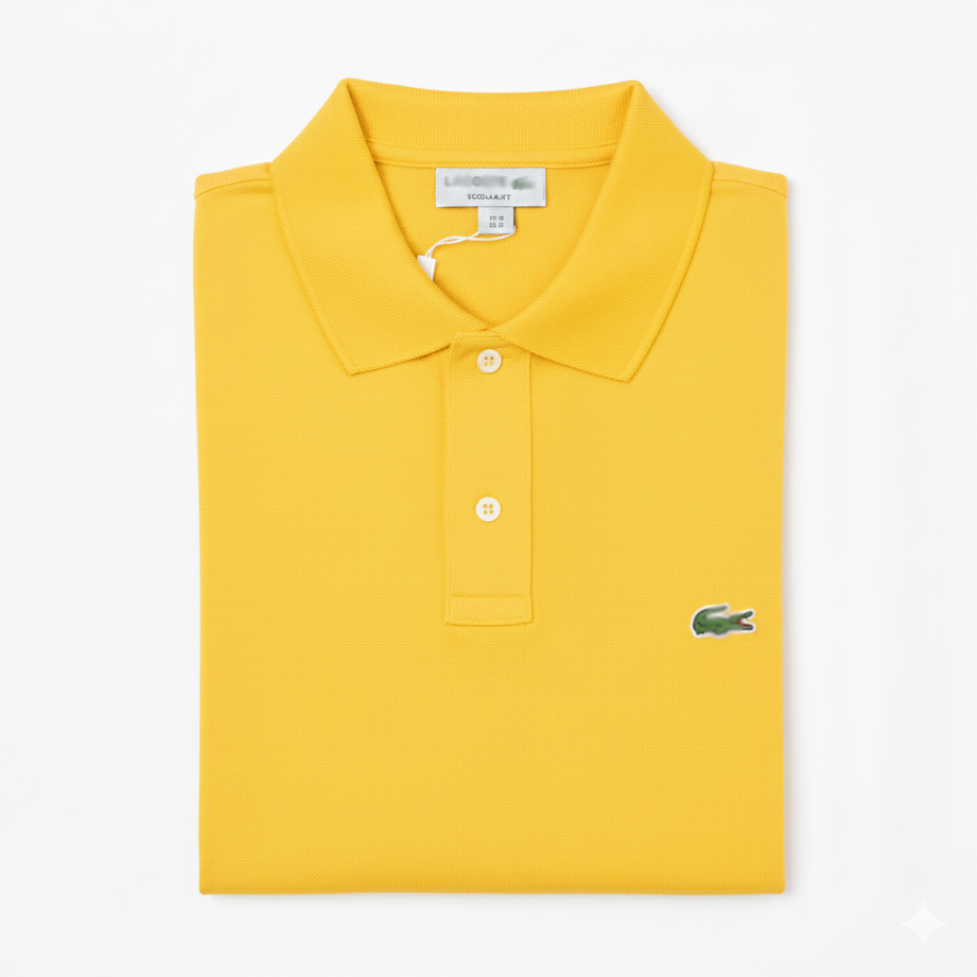 REMERA ESTILO POLO - AMARILLO - LOGO TRADICIONAL LC