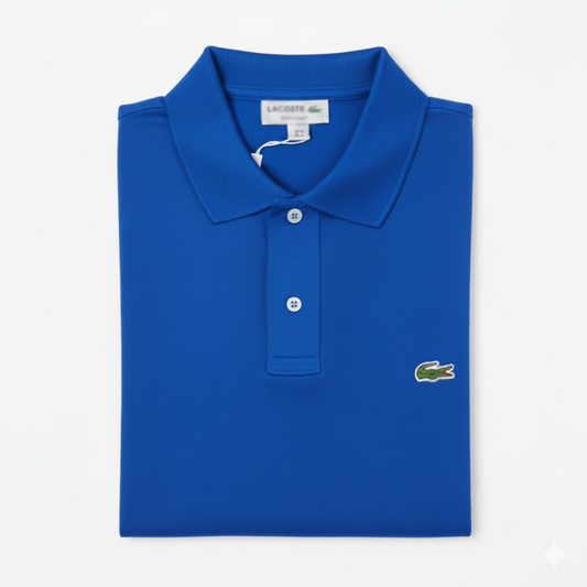 REMERA ESTILO POLO - AZUL FRANCIA - LOGO TRADICIONAL LC