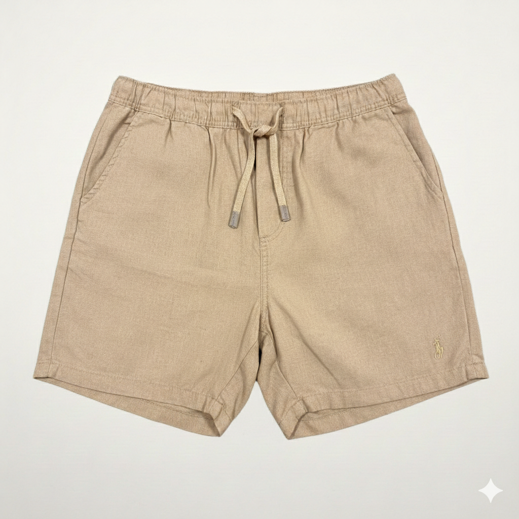 SHORT DE LINO - MARRON CLARO - RL