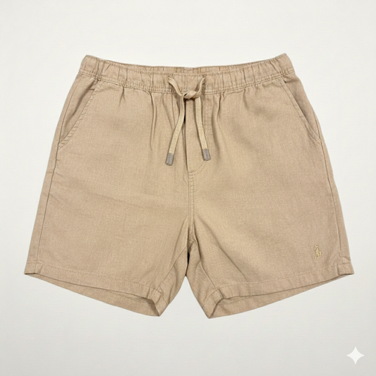 SHORT DE LINO - MARRON CLARO - RL