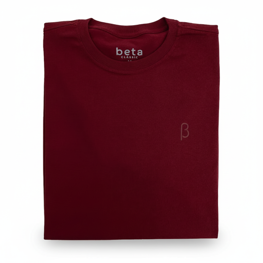 REMERA BASICA - BETA CLASSIC - MINIMALISTA - GRANATE