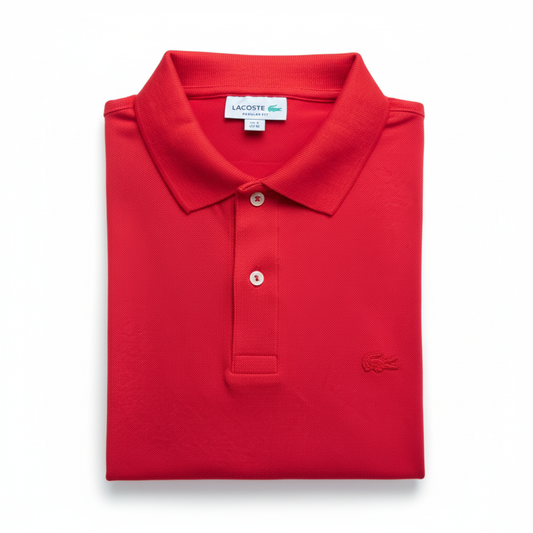 REMERA ESTILO POLO - ROJO - LOGO BORDADO LC D1