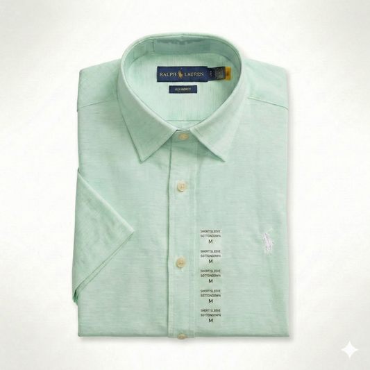 CAMISA LINO - VERDE AGUA - RL