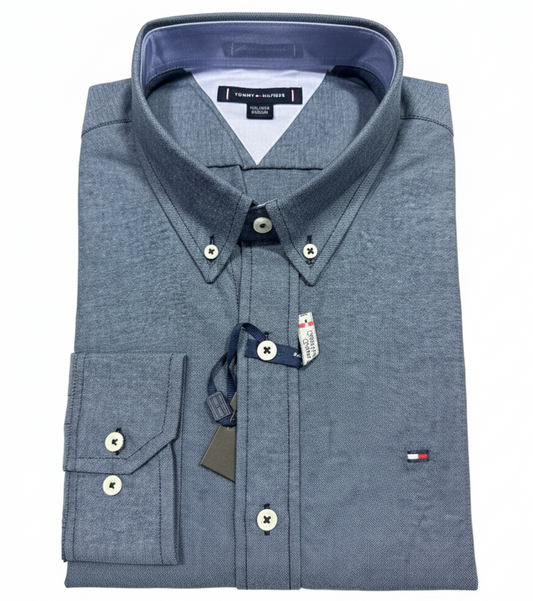 CAMISA OXFORD - JEANS - LOGO COLORIDO TRADICIONAL TH
