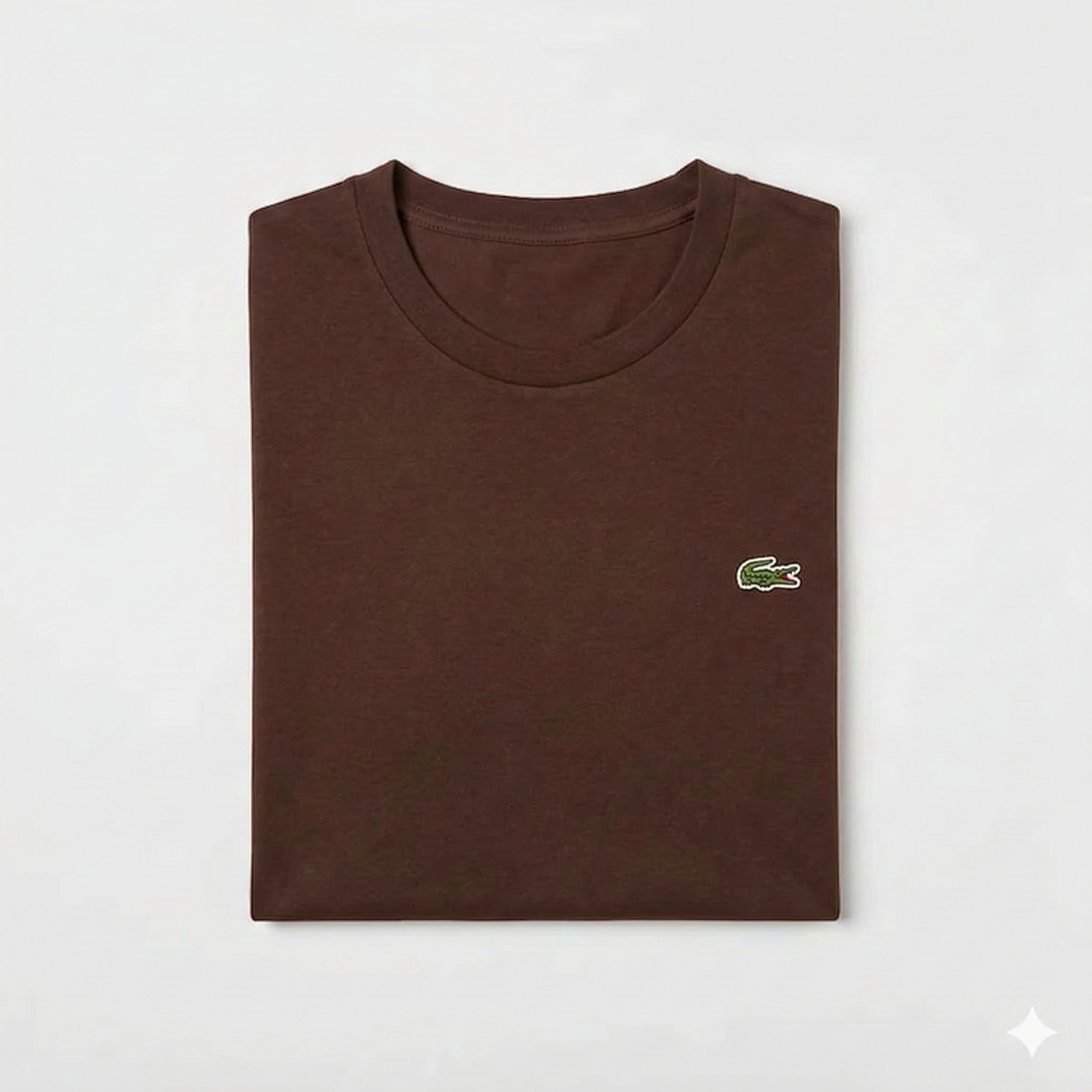 REMERA BASICA CLASICA - CHOCOLATE - LOGO TRADICIONAL - LC